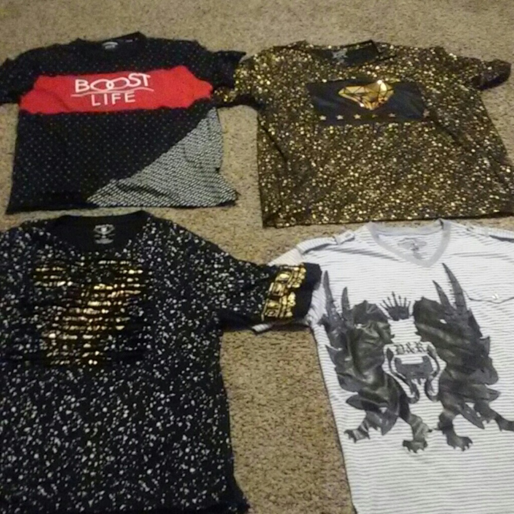 4 nice blast hip-hop shirts short sleeve